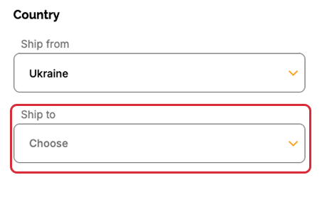 Go to the calculator and select the country to which you want to send the parcel