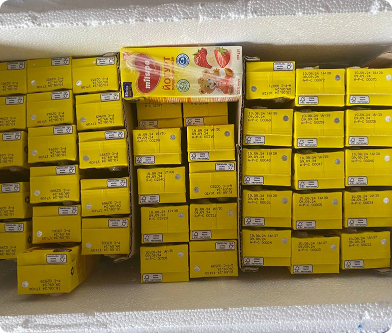 Доставка питьевых йогуртов из Украины в Португалию