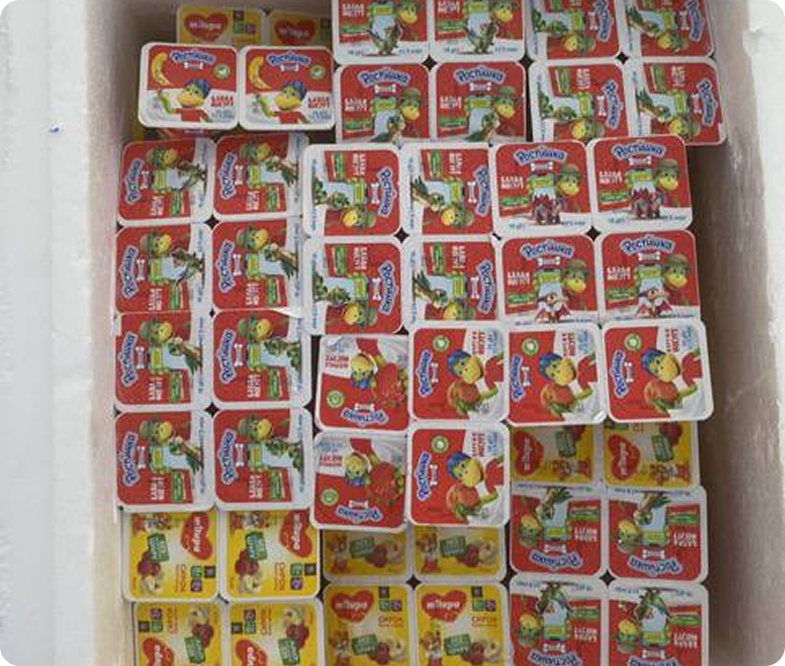 Доставка йогуртов «Растишка» из Украины в Польшу