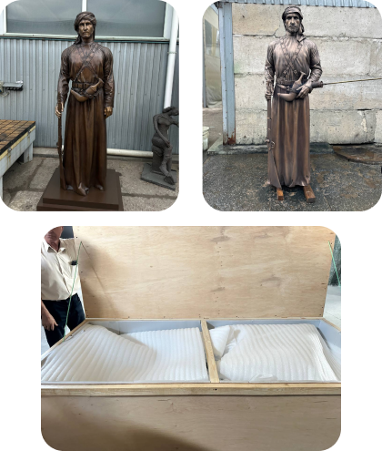 Delivery of two large sculptures from Ukraine to the UAE