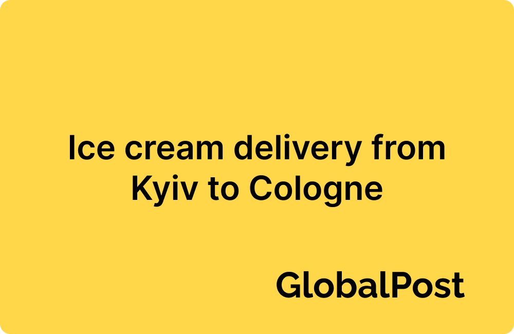 Ice cream delivery from Kyiv to Cologne (Germany)